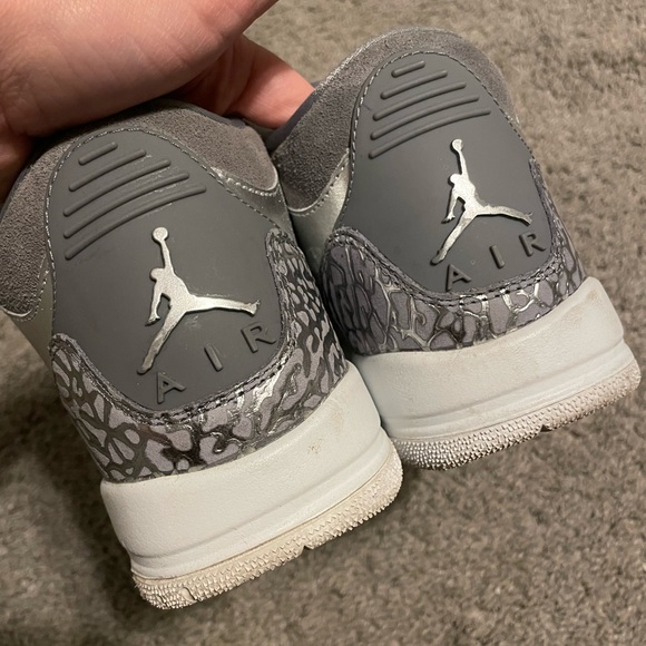 Silver Air Jordans women or kids - Picture 7 of 8